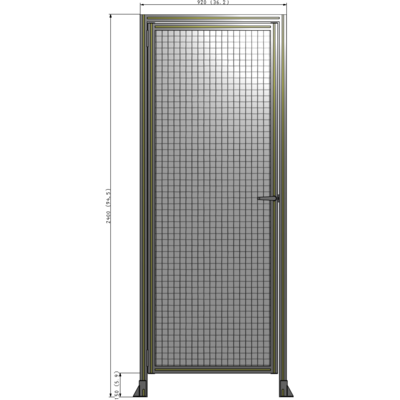 G1-2400-0920-0150-EYMTK GUARDING PANEL 2400MM TALL X 920MM WIDE 1'' MESH