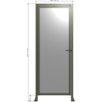 G1-2400-0920-0150-EYPTK GUARDING PANEL 2400MM TALL X 920MM WIDE 1/4'' POLYCARBONATE