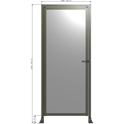 G1-2400-1000-0150-EYPTA GUARDING PANEL 2400MM TALL X 1000MM WIDE 1/4'' POLYCARBONATE