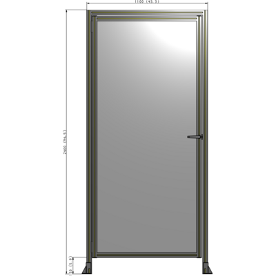 G1-2400-1100-0150-EYPTA GUARDING PANEL 2400MM TALL X 1100MM WIDE 1/4'' POLYCARBONATE