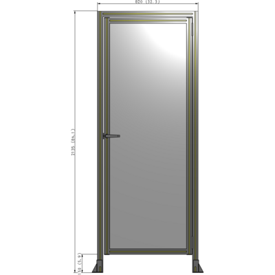 G2-2135-0820-0150-EYPTK GUARDING PANEL 2135MM TALL X 820MM WIDE 1/4'' POLYCARBONATE