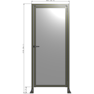 G2-2135-0900-0150-EYPTK GUARDING PANEL 2135MM TALL X 900MM WIDE 1/4'' POLYCARBONATE