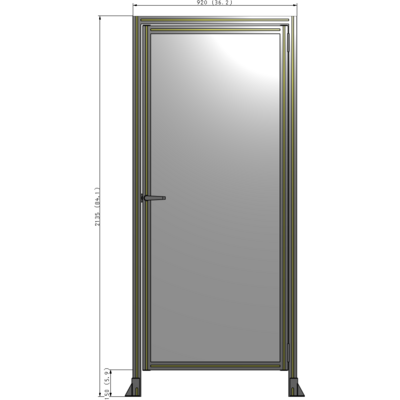 G2-2135-0920-0150-EYPTK GUARDING PANEL 2135MM TALL X 920MM WIDE 1/4'' POLYCARBONATE