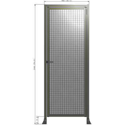G2-2400-0900-0150-EYMTK GUARDING PANEL 2400MM TALL X 900MM WIDE 1'' MESH