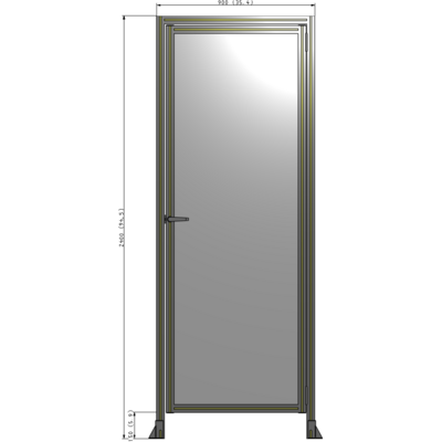 G2-2400-0900-0150-EYPTK GUARDING PANEL 2400MM TALL X 900MM WIDE 1/4'' POLYCARBONATE