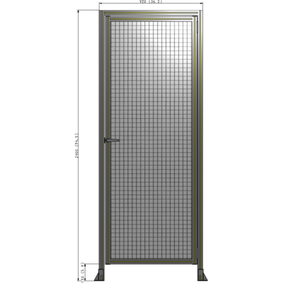 G2-2400-0920-0150-EYMTA GUARDING PANEL 2400MM TALL X 920MM WIDE 1'' MESH