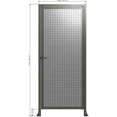 G2-2400-1020-0150-EYMTA GUARDING PANEL 2400MM TALL X 1020MM WIDE 1'' MESH