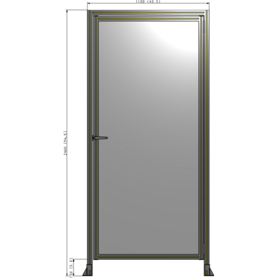 G2-2400-1100-0150-EYPTA GUARDING PANEL 2400MM TALL X 1100MM WIDE 1/4'' POLYCARBONATE