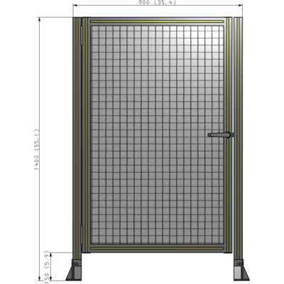 G5-1400-0900-0150-EYMTK GUARDING PANEL 1400MM TALL X 900MM WIDE 1'' MESH