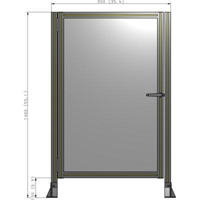 G5-1400-0900-0150-EYPTK GUARDING PANEL 1400MM TALL X 900MM WIDE 1/4'' POLYCARBONATE