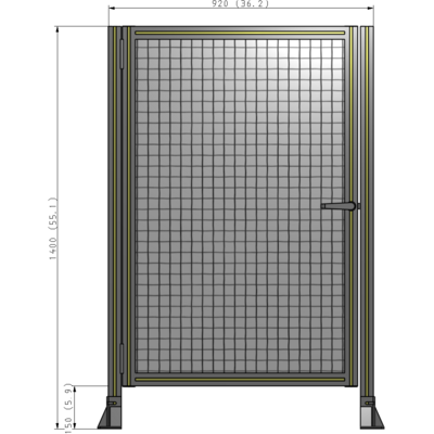 G5-1400-0920-0150-EYMTK GUARDING PANEL 1400MM TALL X 920MM WIDE 1'' MESH