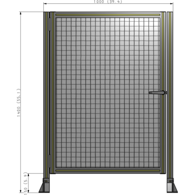 G5-1400-1000-0150-EYMTK GUARDING PANEL 1400MM TALL X 1000MM WIDE 1'' MESH