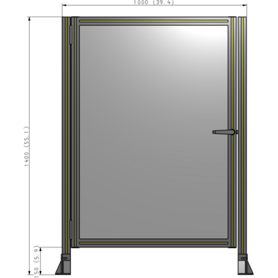 G5-1400-1000-0150-EYPTK GUARDING PANEL 1400MM TALL X 1000MM WIDE 1/4'' POLYCARBONATE