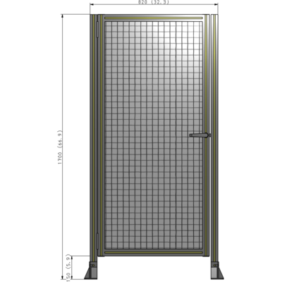 G5-1700-0820-0150-EYMTK GUARDING PANEL 1700MM TALL X 820MM WIDE 1'' MESH