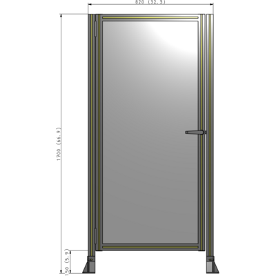 G5-1700-0820-0150-EYPTA GUARDING PANEL 1700MM TALL X 820MM WIDE 1/4'' POLYCARBONATE