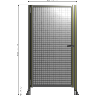 G5-1700-0920-0150-EYMTA GUARDING PANEL 1700MM TALL X 920MM WIDE 1'' MESH