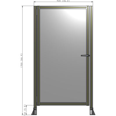G5-1700-0920-0150-EYPTA GUARDING PANEL 1700MM TALL X 920MM WIDE 1/4'' POLYCARBONATE