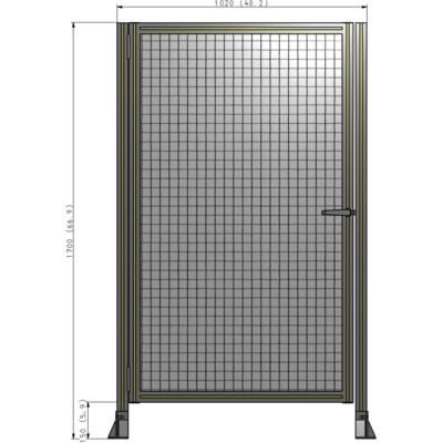 G5-1700-1020-0150-EYMTA GUARDING PANEL 1700MM TALL X 1020MM WIDE 1'' MESH