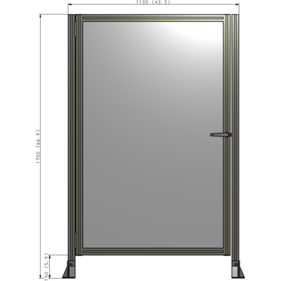 G5-1700-1100-0150-EYPTA GUARDING PANEL 1700MM TALL X 1100MM WIDE 1/4'' POLYCARBONATE