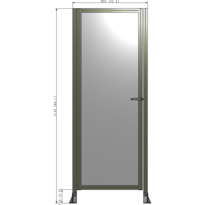 G5-2135-0820-0150-EYPTA GUARDING PANEL 2135MM TALL X 820MM WIDE 1/4'' POLYCARBONATE