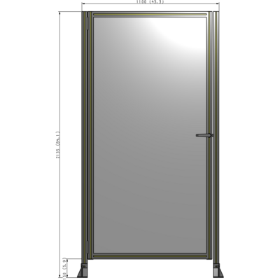 G5-2135-1100-0150-EYPTA GUARDING PANEL 2135MM TALL X 1100MM WIDE 1/4'' POLYCARBONATE