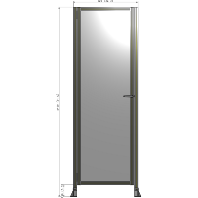 G5-2400-0820-0150-EYPTK GUARDING PANEL 2400MM TALL X 820MM WIDE 1/4'' POLYCARBONATE