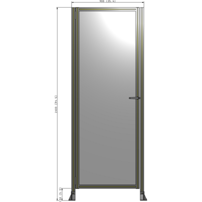 G5-2400-0900-0150-EYPTA GUARDING PANEL 2400MM TALL X 900MM WIDE 1/4'' POLYCARBONATE