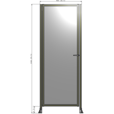 G5-2400-0920-0150-EYPTK GUARDING PANEL 2400MM TALL X 920MM WIDE 1/4'' POLYCARBONATE