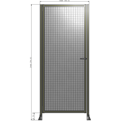 G5-2400-1020-0150-EYMTK GUARDING PANEL 2400MM TALL X 1020MM WIDE 1'' MESH