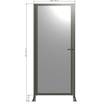 G5-2400-1020-0150-EYPTK GUARDING PANEL 2400MM TALL X 1020MM WIDE 1/4'' POLYCARBONATE