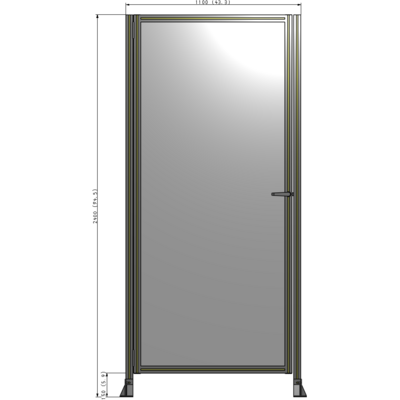 G5-2400-1100-0150-EYPTA GUARDING PANEL 2400MM TALL X 1100MM WIDE 1/4'' POLYCARBONATE