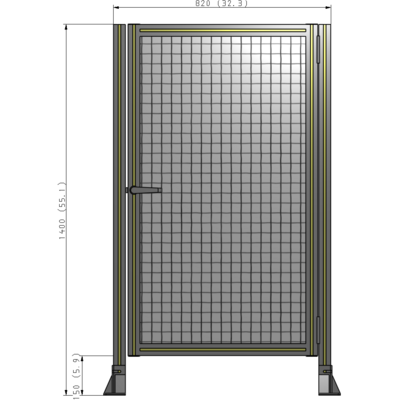 G6-1400-0820-0150-EYMTK GUARDING PANEL 1400MM TALL X 820MM WIDE 1'' MESH