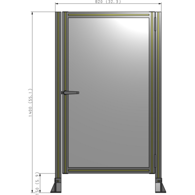 G6-1400-0820-0150-EYPTA GUARDING PANEL 1400MM TALL X 820MM WIDE 1/4'' POLYCARBONATE