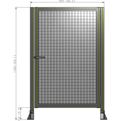 G6-1400-0920-0150-EYMTA GUARDING PANEL 1400MM TALL X 920MM WIDE 1'' MESH