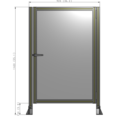 G6-1400-0920-0150-EYPTA GUARDING PANEL 1400MM TALL X 920MM WIDE 1/4'' POLYCARBONATE