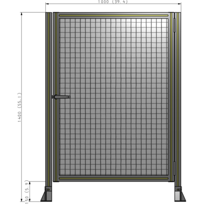 G6-1400-1000-0150-EYMTK GUARDING PANEL 1400MM TALL X 1000MM WIDE 1'' MESH