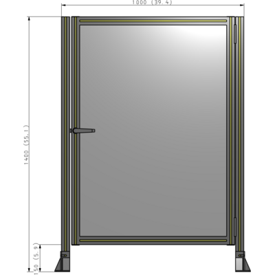 G6-1400-1000-0150-EYPTA GUARDING PANEL 1400MM TALL X 1000MM WIDE 1/4'' POLYCARBONATE