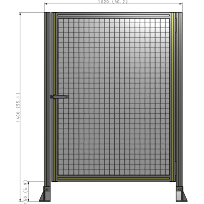 G6-1400-1020-0150-EYMTK GUARDING PANEL 1400MM TALL X 1020MM WIDE 1'' MESH