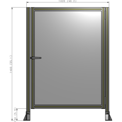 G6-1400-1020-0150-EYPTK GUARDING PANEL 1400MM TALL X 1020MM WIDE 1/4'' POLYCARBONATE