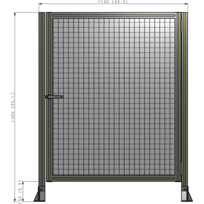 G6-1400-1100-0150-EYMTA GUARDING PANEL 1400MM TALL X 1100MM WIDE 1'' MESH