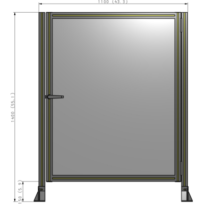 G6-1400-1100-0150-EYPTA GUARDING PANEL 1400MM TALL X 1100MM WIDE 1/4'' POLYCARBONATE