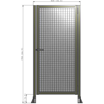 G6-1700-0820-0150-EYMTA GUARDING PANEL 1700MM TALL X 820MM WIDE 1'' MESH