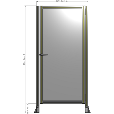 G6-1700-0820-0150-EYPTA GUARDING PANEL 1700MM TALL X 820MM WIDE 1/4'' POLYCARBONATE