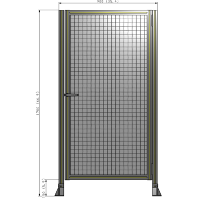 G6-1700-0900-0150-EYMTA GUARDING PANEL 1700MM TALL X 900MM WIDE 1'' MESH
