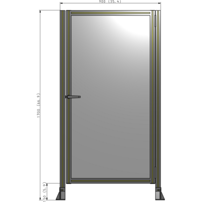 G6-1700-0900-0150-EYPTK GUARDING PANEL 1700MM TALL X 900MM WIDE 1/4'' POLYCARBONATE