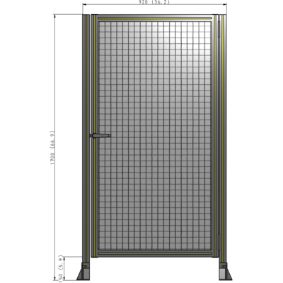 G6-1700-0920-0150-EYMTK GUARDING PANEL 1700MM TALL X 920MM WIDE 1'' MESH