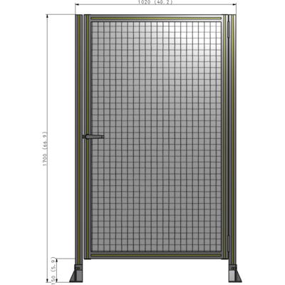 G6-1700-1020-0150-EYMTA GUARDING PANEL 1700MM TALL X 1020MM WIDE 1'' MESH