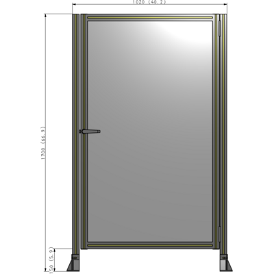 G6-1700-1020-0150-EYPTK GUARDING PANEL 1700MM TALL X 1020MM WIDE 1/4'' POLYCARBONATE