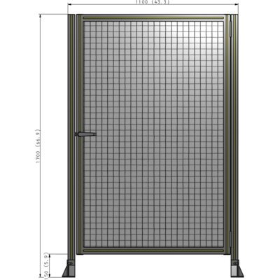 G6-1700-1100-0150-EYMTA GUARDING PANEL 1700MM TALL X 1100MM WIDE 1'' MESH