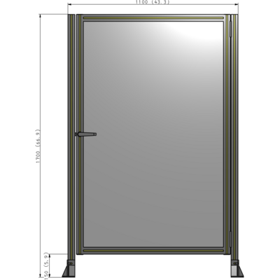 G6-1700-1100-0150-EYPTA GUARDING PANEL 1700MM TALL X 1100MM WIDE 1/4'' POLYCARBONATE